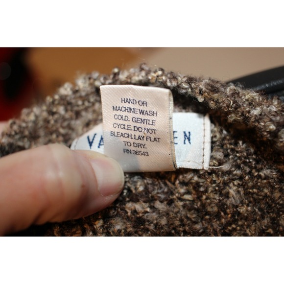 Van Heusen Brown Textured Ramie Blend Sweater Size L - Picture 6 of 7